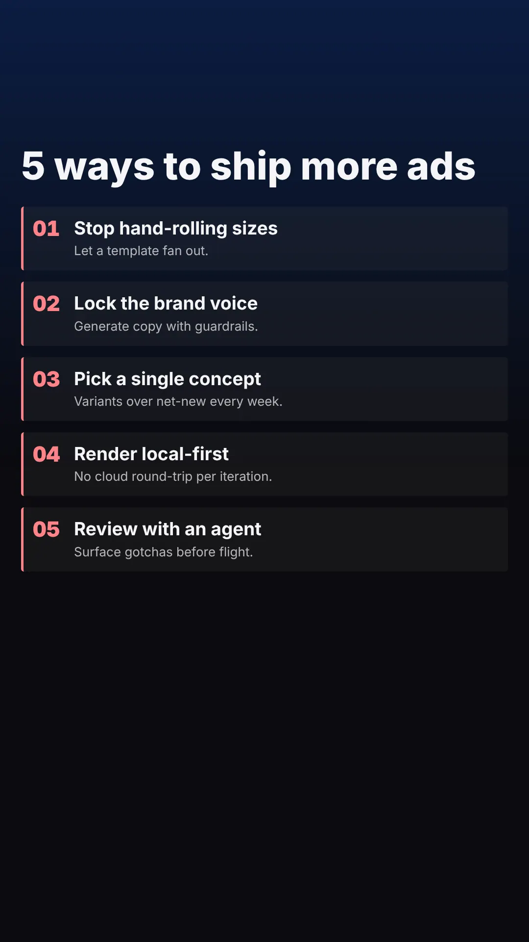 Poster frame for Listicle — Vertical Story (9:16) ad creative