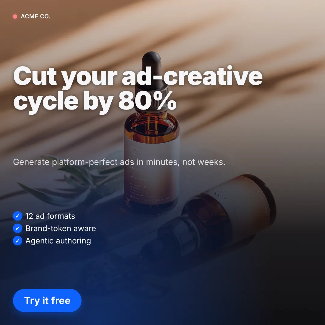 Poster frame for Product Showcase — Square (1:1) ad creative