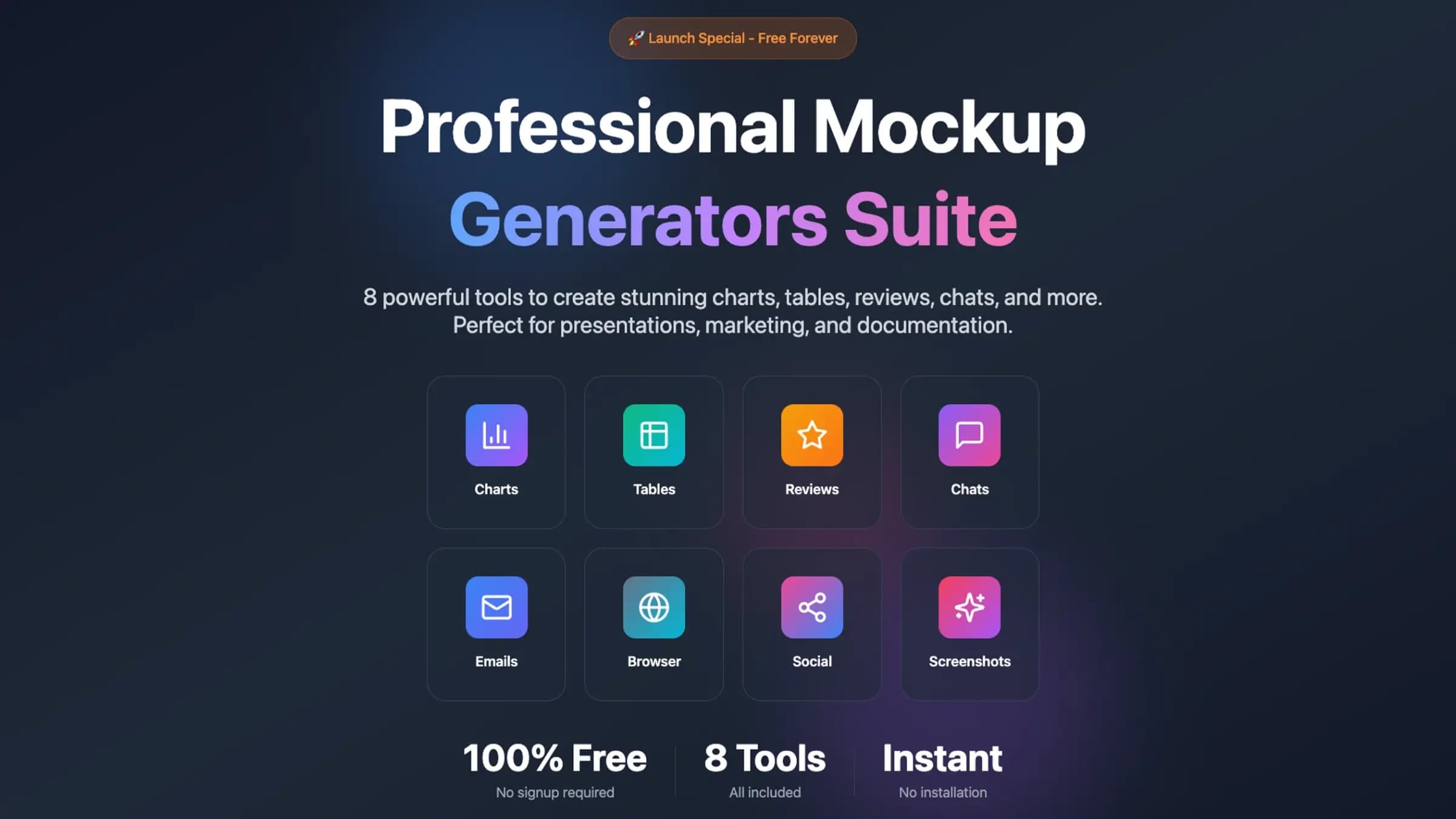 AdSights Free Design Tools featured on Product Hunt - 11 interactive generators for creating marketing assets