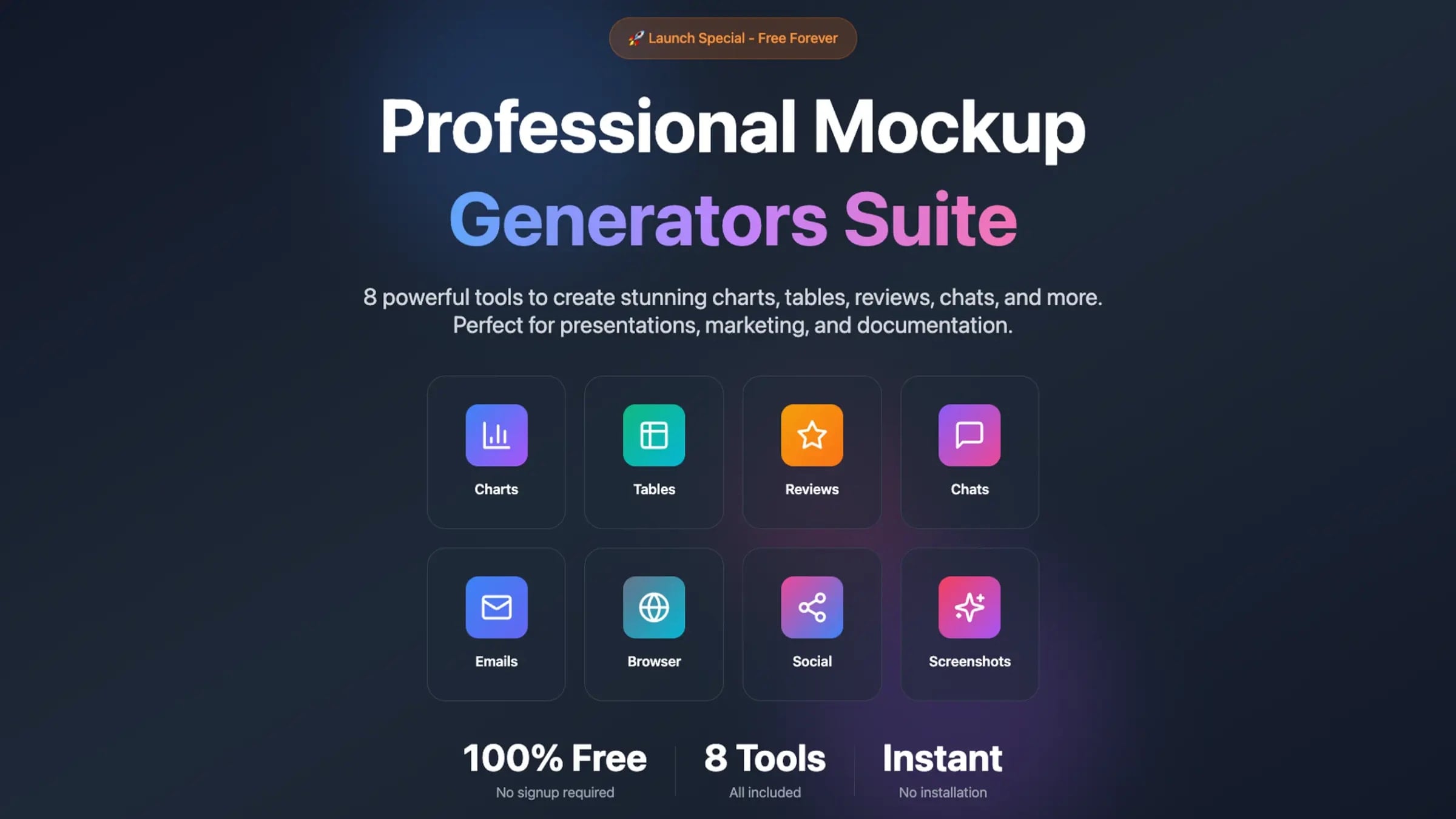 AdSights Free Design Tools featured on Product Hunt - 11 interactive generators for creating marketing assets