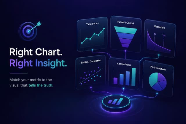 Marketing data visualization — matching the right chart type to the analytics question unlocks clearer insights