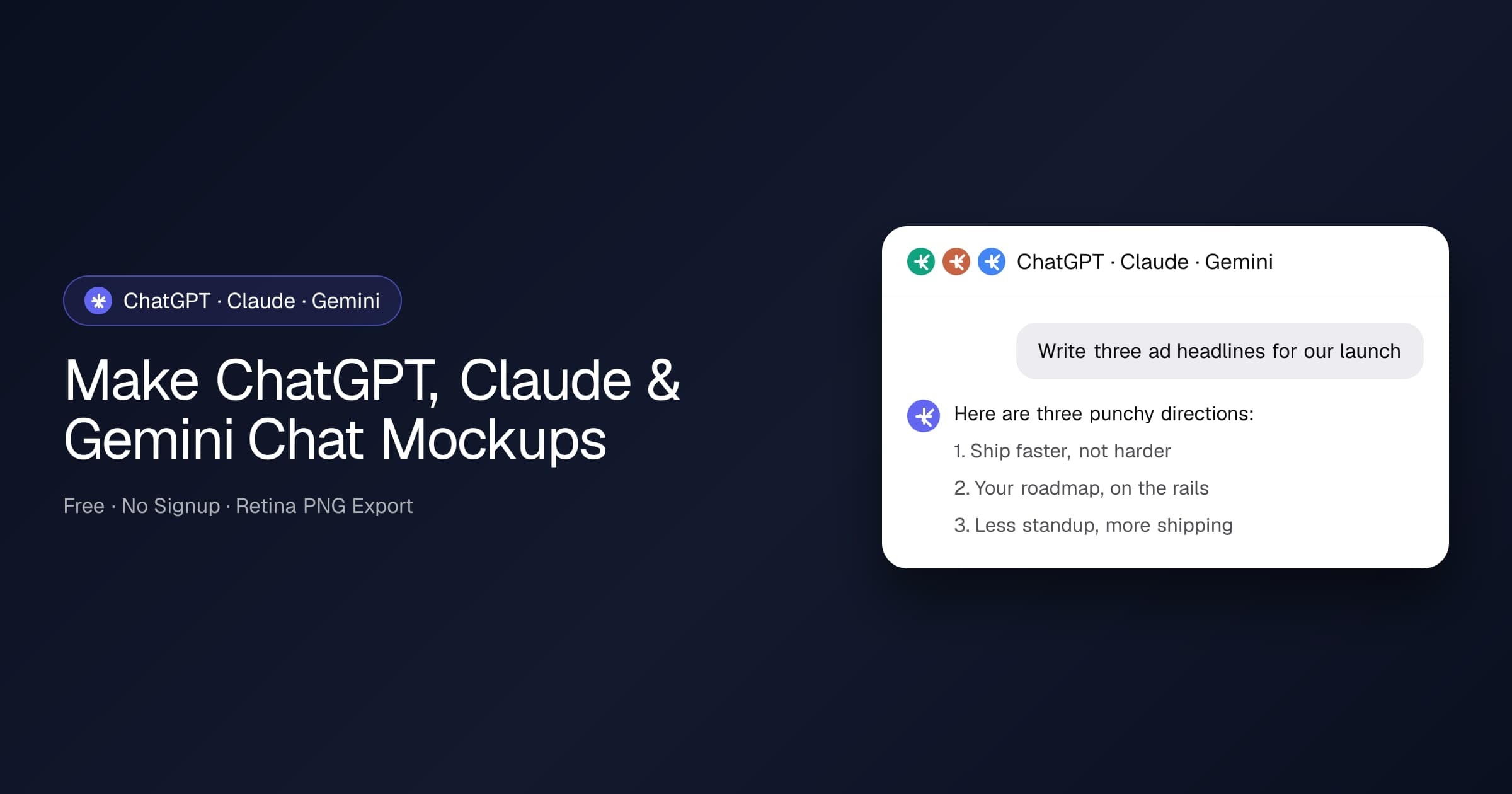 AI Chat Mockup Generator